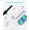 imageANKER Power Bank 20000mAh Portable Charger with 225W Max Fast Charging 2 USBA 1 USBC for iPhone 1615141312 Series Samsung iPad Pro AirPods Apple Watch and MoreWhite