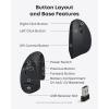 imageAnker 24G Wireless Vertical Ergonomic Optical Mouse for Work MultiDevice Connectivity 8001200 1600 DPI 5 Buttons for Laptop Desktop PC MacBook  Black