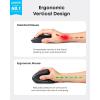 imageAnker 24G Wireless Vertical Ergonomic Optical Mouse for Work MultiDevice Connectivity 8001200 1600 DPI 5 Buttons for Laptop Desktop PC MacBook  Black