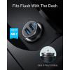 imageAnker 320 Car Charger 24W II Mini Aluminum Alloy Dual USB with Blue LED for iPhone16 15 14 13 12 Series iPad ProAir 2Mini Galaxy and More  Not Compatible with Quick Charge Black