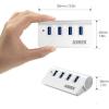 imageAnker 4Port USB 30 Unibody Aluminum Portable Data Hub with 2ft USB 30 Cable for MacBook Mac Promini iMac XPS Surface Pro Notebook PC USBFlash Drives Mobile HDD and MoreSilver