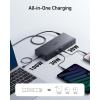 imageAnker 568 USBC Docking Station 11in1 USB4 Up to 100W Charging for Laptop 40Gbps Data Transfer Ethernet Single 8K Triple 4K Display 6 USB Ports for Windows Laptop and MoreGray