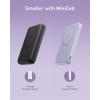 imageAnker 622 Magnetic Battery MagGo 5000mAh Foldable Magnetic Wireless Portable Charger with Stand and USBC Port On The Side MagsafeCompatible for iPhone 16151413 SeriesLilac Purple