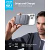 imageAnker 622 Magnetic Battery MagGo 5000mAh Foldable Magnetic Wireless Portable Charger with Stand and USBC Port On The Side MagsafeCompatible for iPhone 16151413 SeriesInterstellar Gray