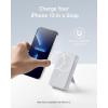 imageAnker 633 Magnetic Battery 10000mAh Wireless Portable Charger 20W USBC Power Bank with Stand MagsafeCompatible for iPhone 161514 SeriesWhite
