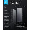 imageAnker 778 Thunderbolt Docking Station 12in1 Thunderbolt 4 40 Gbps with Max 100W Charging for Laptop Single 8K Quad 4K Display Ethernet 6 USB Ports for Dell HP Laptops and MoreGray