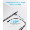 imageAnker Cable4FT 2in1 USB C to USB C Cable 140W MaxFast Charging for iPhone 1616 Pro Max15 SeriesMacBook AirProand MoreBraidedBlackBlack
