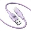 imageAnker Car Carplay Cable for iPhone 17 16 Pro Max Plus Upcycled Braided USB A to USB C Car Charger Cord for Samsung Note20 and More 3FT BlackViolet