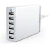 imageAnker Charger 60W 6 Port USB Charging Station PowerPort 6 Multi USB Charger for iPhone 1413 Series iPad ProAirMini Galaxy S23S22S21 Note 20 Ultra LG HTC and MoreArctic White