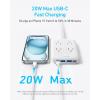 imageAnker Charging Station 20W Max 8in1 USBC Power Strip for iPhone 1514 and MacBook AirPro 5 ft Thin Cord with 4 AC 2 USBA and 2 USBC Ports Fast Charging Desktop Charger for Travel OfficeWhite