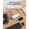 imageAnker Docking Station KVM Switch for 2 Laptops Dual 4K Monitor 554 USB C Docking Station with HDMI and DisplayPort Max 100W PD USB 30 Audio for Lenovo Laptop Macbook iPad Steam Deck and More12in1