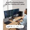 imageAnker Docking Station KVM Switch for a Desktop PC and a Laptop Dual 4K Monitor 553 USB C Docking Station with HDMI and DisplayPort USB 30 Ports for Hp Laptop MacBook iPad Steam Deck and More