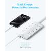 imageAnker Flat Plug Power Strip 12in1 USBC Power Strip with 8 AC Outlets 2 USBC 2 USBA Ports 5feet Extension Cord Slim Desk Charging Station 900J Surge Protection 35W Max for Home OfficeWhite