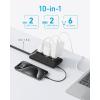 imageAnker Flat Plug Power Strip300J with 20W USBC 10in1 Ultra Thin Power Strip with 6 AC 2 USBA and C Each 5 ft Extension Cord for Desk Charging StationHomeOfficeCollegeDorm Essentials WhiteBlack