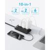 imageAnker Flat Plug Power Strip300J with 20W USBC 10in1 Ultra Thin Power Strip with 6 AC 2 USBA and C Each 5 ft Extension Cord for Desk Charging StationHomeOfficeCollegeDorm Essentials WhiteBlack