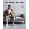 imageAnker Flow USB A to Lightning Cable Durable Charging Cord for iPhone 1413 AirPods and More Cord Organizer Included 3FT USB 206ft