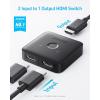 imageAnker HDMI Switch 4K60Hz HDMI Switcher 2 in 1 Out with Smooth Finish Supports HDR 3D Dolby Compatible with Laptops PC Xbox Series PS5  PS4 Projector and More2in1 with 2 HDMI Cables