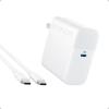 imageAnker MacBook Charger Compact and Foldable 100W USB C Charger for MacBook Air Samsung Galaxy iPhone 1716 Series iPad Pro and More 5FT USB C Cable IncludedArctic White