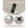 imageAnker MagGo 3 in 1 iPhone 17 Charging Station MagSafeCompatible Wireless Charger Stand Qi2 Certified 15W Foldable Charger for iPhone 171615141312 AirPods Apple Watch UltraAdapter IncludedWhite