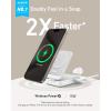 imageAnker MagGo 3 in 1 iPhone 17 Charging Station MagSafeCompatible Wireless Charger Stand Qi2 Certified 15W Foldable Charger for iPhone 171615141312 AirPods Apple Watch UltraAdapter IncludedWhite