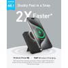 imageAnker MagGo Power Bank Qi2 Certified 15W Ultra Fast MagSafe Compatible Mobile Charger 10000mAh Battery with Smart Display ampamp Foldable Stand for iPhone 17161514 Includes USBC CableBlack