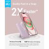 imageAnker MagGo Power Bank Qi2 Certified 15W Ultra Fast MagSafe Compatible Mobile Charger 10000mAh Battery with Smart Display ampamp Foldable Stand for iPhone 17161514 Includes USBC CablePurple