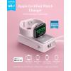 imageAnker MagGo Power Bank for Apple Watch Officially Certified 10000mAh Compact Battery Pack with Builtin USBC Cable 35W Max for iPhone 15 Series Samsung iPad AirPods and MoreBlackPink