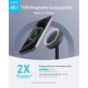 imageAnker MagGo iPhone 17 MagSafe Charger Compatible Stand 15W Fast Magnetic Wireless Charging Station Qi2 Certified 360 Wireless Charger Magnetic Stand for iPhone 1716151413 Series No AdapterBlack
