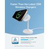imageAnker MagGo iPhone 17 MagSafe Charger Compatible Stand 15W Fast Magnetic Wireless Charging Station Qi2 Certified 360 Wireless Charger Magnetic Stand for iPhone 1716151413 Series No AdapterWhite