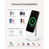 imageAnker MagSafe Compatible MagGo Charger Stand iPhone 17 Wireless Charger 2in1 Charging Station Qi2 Certified 15W Fast Charging for iPhone 171615141312 AirPods Pro Black No AdapterWhite