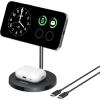 imageAnker MagSafe Compatible MagGo Charger Stand iPhone 17 Wireless Charger 2in1 Charging Station Qi2 Certified 15W Fast Charging for iPhone 171615141312 AirPods Pro Black No AdapterBlack