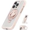 imageAnker Magnetic Ring Stand for iPhone 16 Pro Max Case Silicone Finger Ring Grip Stand Holder Military Grade Drop Tested Compatible with MagSafe Built in Kickstand Soft Edge AntiFingerprint PinkPink