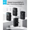 imageAnker Nano Travel Adapter 5Port Power Adapter with 1 AC 2 USBA and 2 USBC Ports Smart Temperature Control Compatible with Over 200 Countries Ideal for Travel 1Pack WhiteBlack