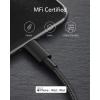 imageAnker New Nylon USB C to Lightning Cable Apple MFi Certified for iPhone 14 Series and More 6FT BlackBlack