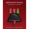imageAnker New Nylon USB C to Lightning Cable Apple MFi Certified for iPhone 14 Series and More 6FT BlackRed