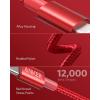 imageAnker New Nylon USB C to Lightning Cable Apple MFi Certified for iPhone 14 Series and More 6FT BlackRed