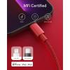 imageAnker New Nylon USB C to Lightning Cable Apple MFi Certified for iPhone 14 Series and More 6FT BlackRed