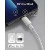 imageAnker New Nylon USB C to Lightning Cable Apple MFi Certified for iPhone 14 Series and More 6FT BlackSilver