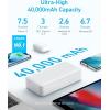 imageAnker Portable Charger Power Bank 40000mAh 30W Battery Pack with USBC HighSpeed Charging for MacBook iPhone iPhone 1515 Plus15 Pro15 Pro Max iPhone141312 Series Samsung Galaxy iPadwhite