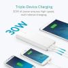 imageAnker Power Bank 26800 mAh External Battery with Dual Input Port and DoubleSpeed Recharging 3 USB Ports Without USB C Port for iPhone Series iPad Samsung Android and Other Deviceswhite
