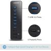 imageAnker Powered USB Hub for Laptop 7 Ports USB 30 Data Hub with 36W Power Adapter and BC 12 Charging Port for iPhone 76s Plus iPad Air 2 Galaxy S Series Note Series Mac PC USBFlash Drives10 Ports