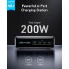 imageAnker Prime Charger 200W 6Port GaN Charging Station USBC PD Fast Charging Desktop Charger Compatible with iPhone Samsung MacBook Dell and More