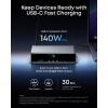 imageAnker Prime Docking Station DL7400 14Port Triple Display with DisplayLink 140W Max USBC Port Smart Display and BuiltIn Cooling Fan Up to 8K For macOS and Windows DisplayLink Driver Required
