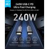 imageAnker Prime USB C to USB C Cable 240W Fast Charging Cord UpcycledBraided Nylon with 100Year Bend Durability for iPhone 17 Series MacBook Galaxy S246 FT1FT