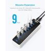 imageAnker USB A Hub USB 30 Hub 10 Ports USB Hub for Laptop ampamp PC for MacBook Mac ProMini iMac XPS Surface Pro Galaxy Series Mobile HDD and More