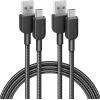 imageAnker USB A to USB C Cable Charger Cord 2 Pack 6FT for iPhone 17 SeriesSamsung Galaxy Note 10S10 S10 LG V30 BlackBlack