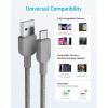 imageAnker USB A to USB C Cable Charger Cord 2 Pack 6FT for iPhone 17 SeriesSamsung Galaxy Note 10S10 S10 LG V30 BlackGrey