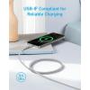 imageAnker USB A to USB C Cable Charger Cord 2 Pack 6FT for iPhone 17 SeriesSamsung Galaxy Note 10S10 S10 LG V30 BlackGrey
