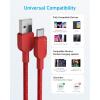 imageAnker USB A to USB C Cable Charger Cord 2 Pack 6FT for iPhone 17 SeriesSamsung Galaxy Note 10S10 S10 LG V30 BlackRed