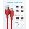 imageAnker USB A to USB C Cable Charger Cord 2 Pack 6FT for iPhone 17 SeriesSamsung Galaxy Note 10S10 S10 LG V30 BlackRed